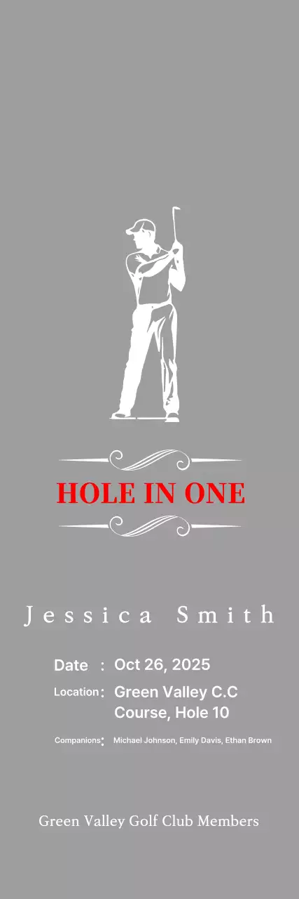 Classic golf plaque featuring an illustration of a golfer playing golf