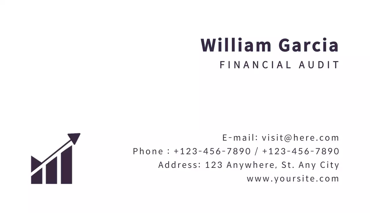 White Professional Finance Business Card