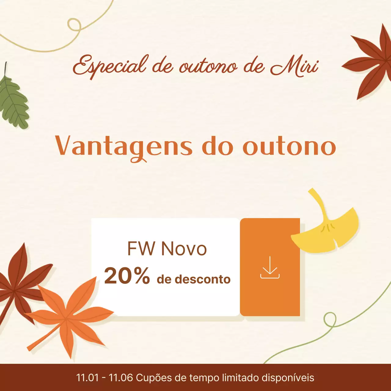 Promoção de desconto Orange Simple