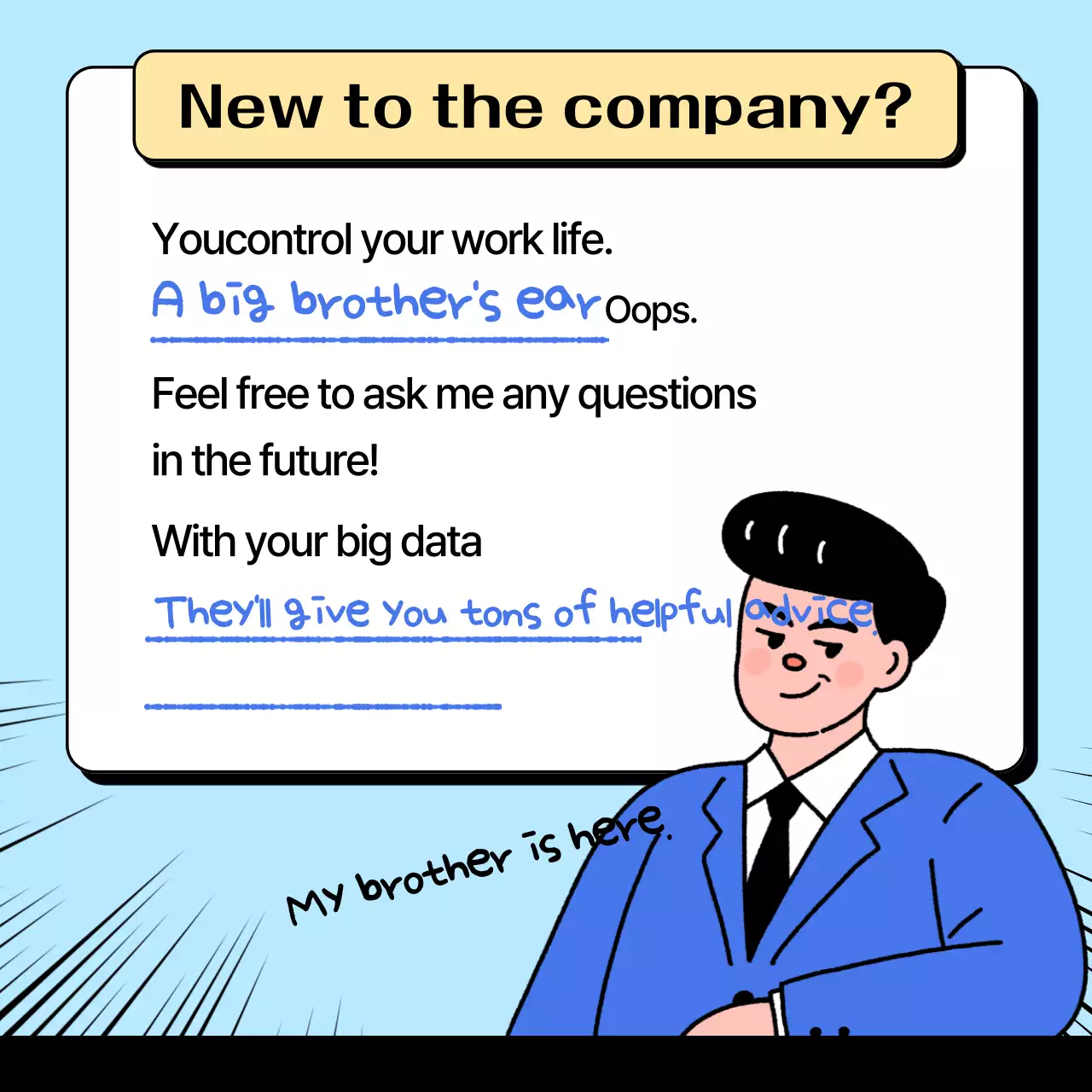 Light blue gag cartoon tweet