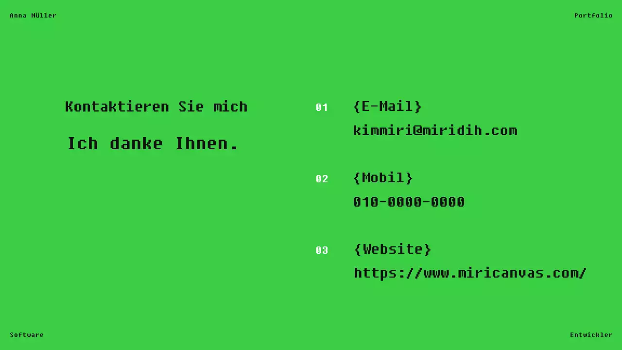 Schwarzes modernes Software-Portfolio