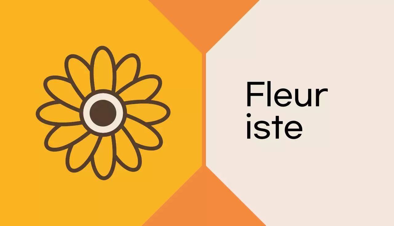 carte de visite moderne orange