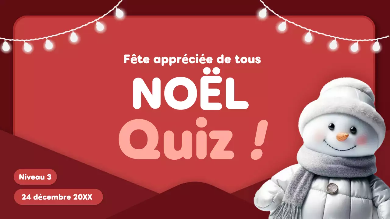 quiz de Noël à la mode rouge