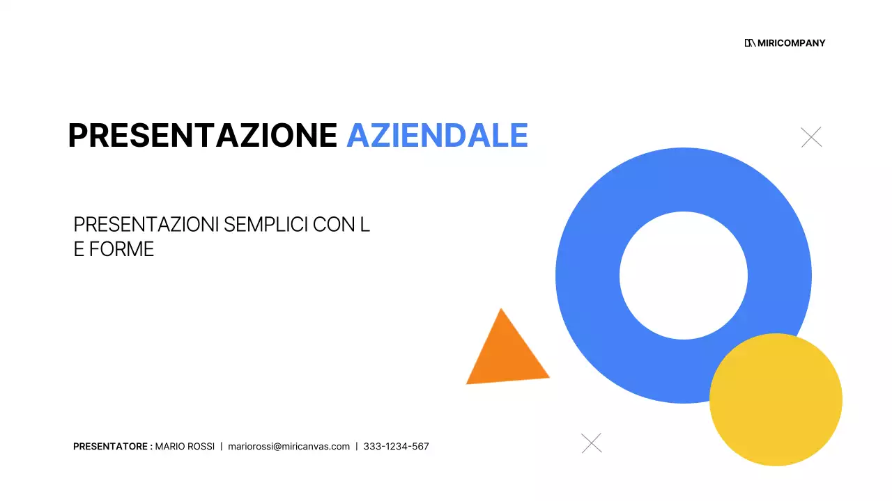 Un semplice business plan in bianco