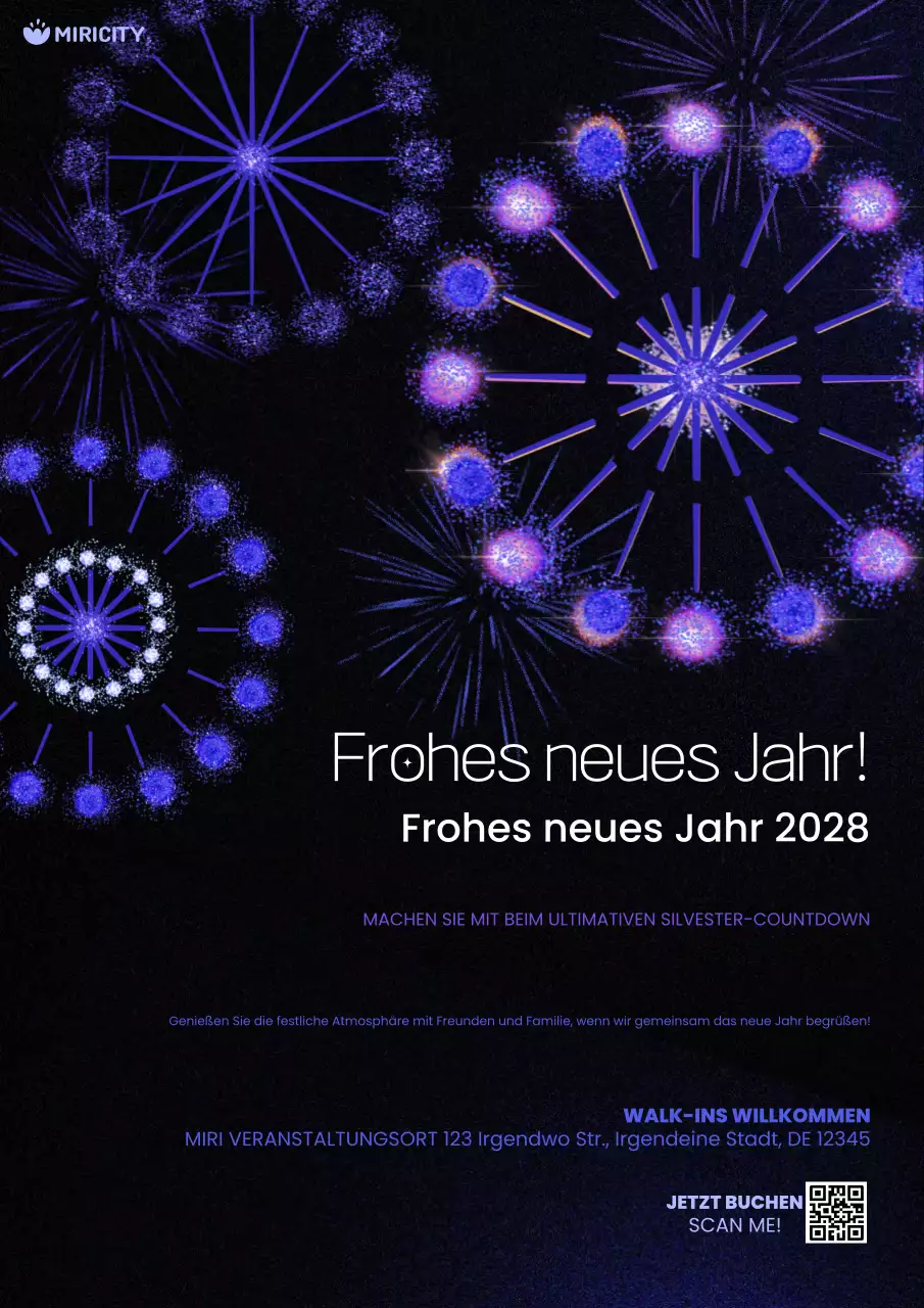 lila festliche einladung