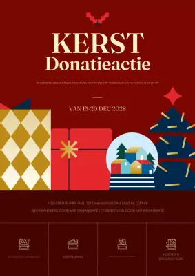 rode traditionele kerstaankondiging