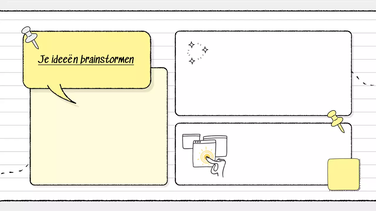 gele moderne brainstormgids