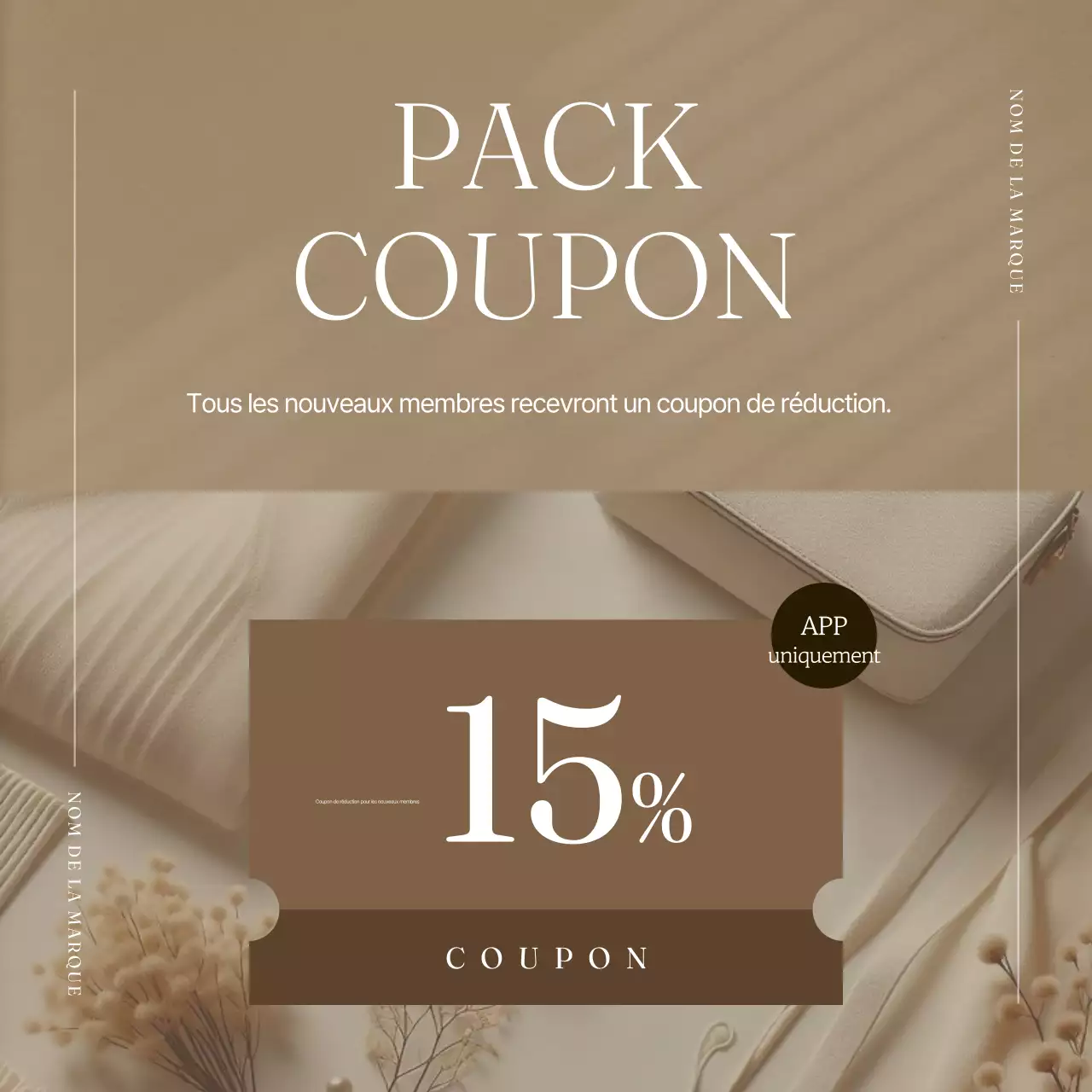 Promouvoir une marque d'automne moderne en marron