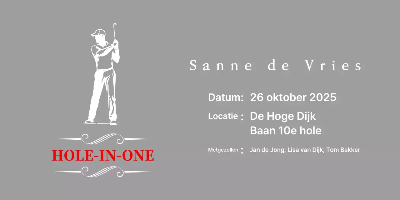 Klassieke golfplaquette met een illustratie van een golfspeler