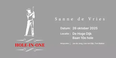 Klassieke golfplaquette met een illustratie van een golfspeler