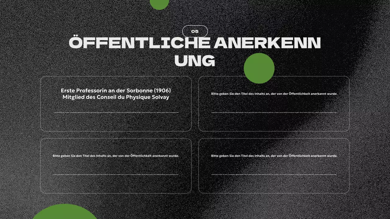 grüne moderne biographie präsentation