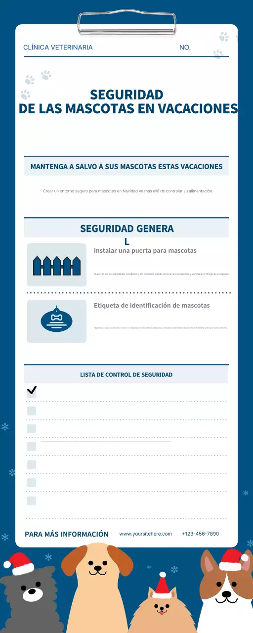 guía de seguridad para mascotas blue modern