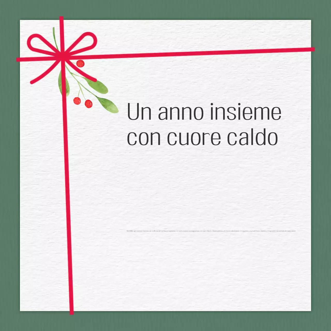 Biglietto d'auguri rosso per le vacanze