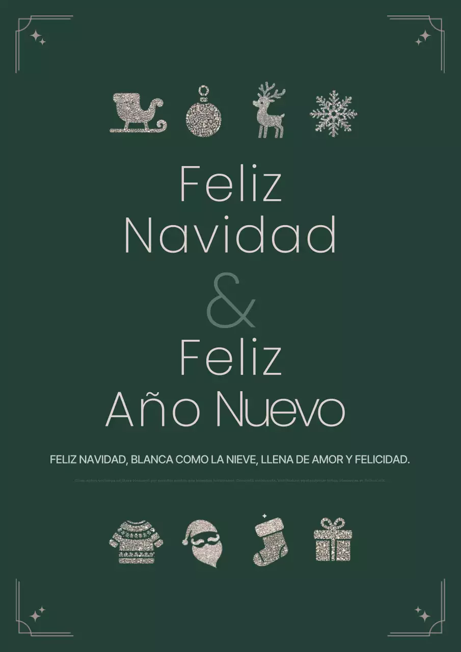 Tarjeta de Navidad Khaki Simple