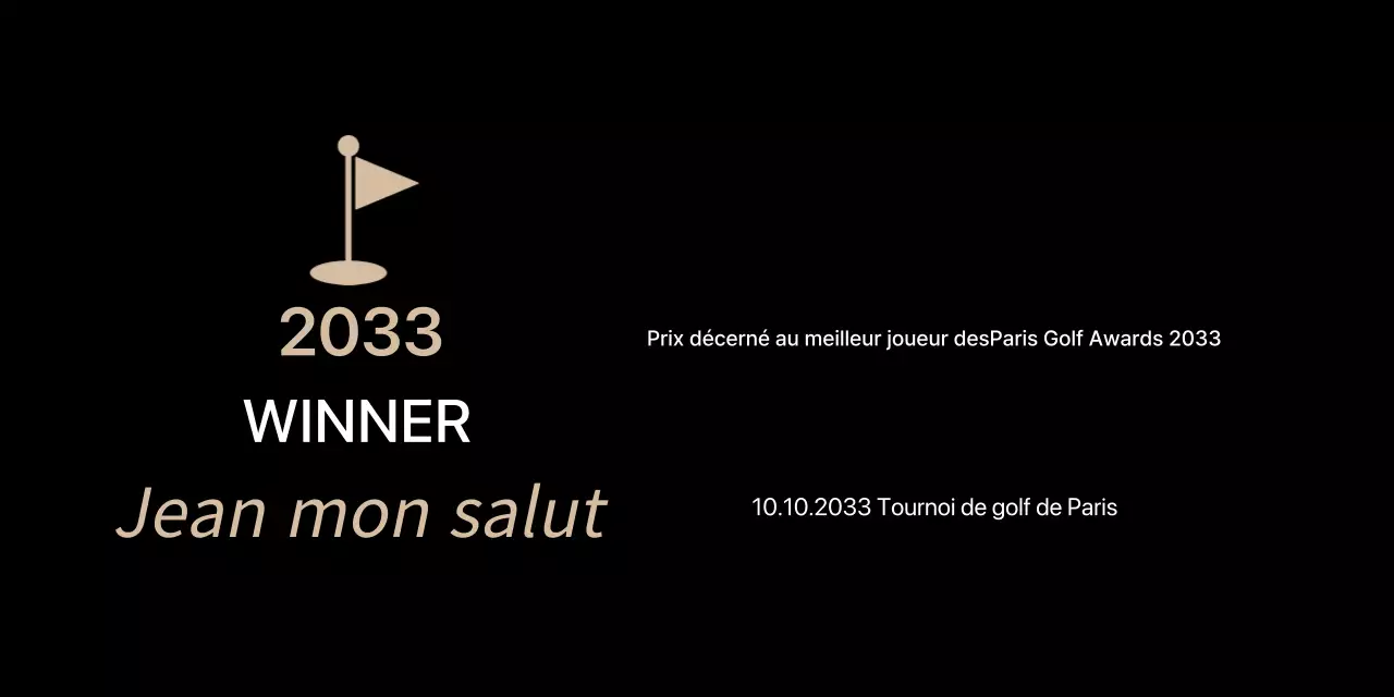 Black Classic Golf Listing