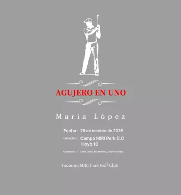 Placa clásica de golf con la ilustración de un golfista jugando al golf