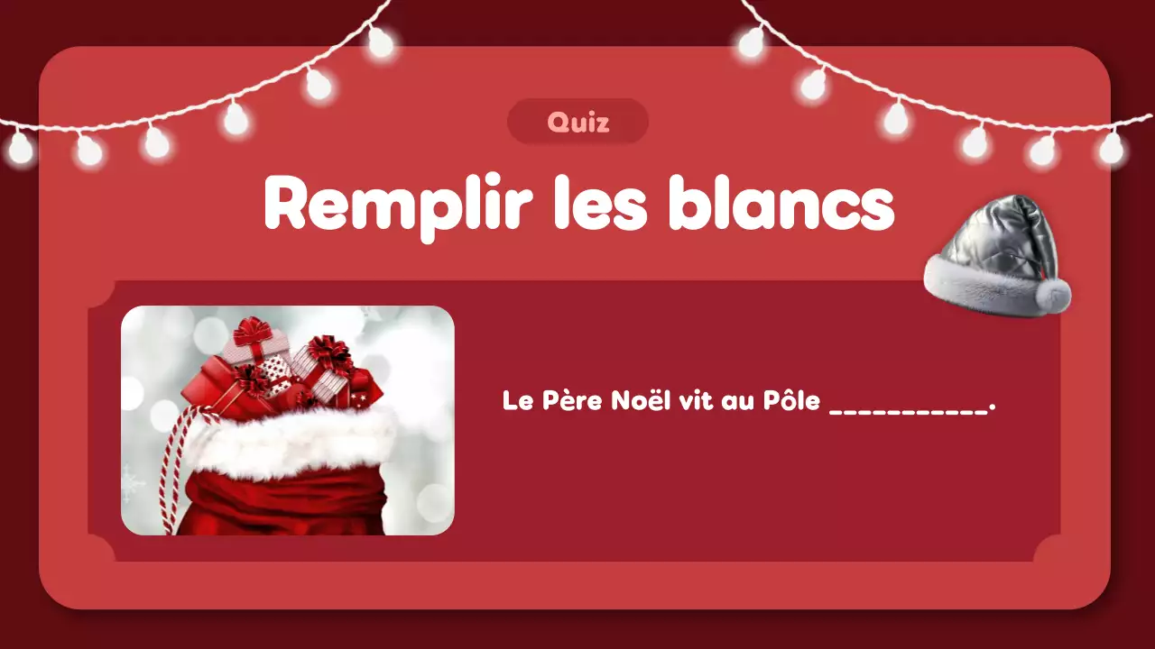 quiz de Noël à la mode rouge