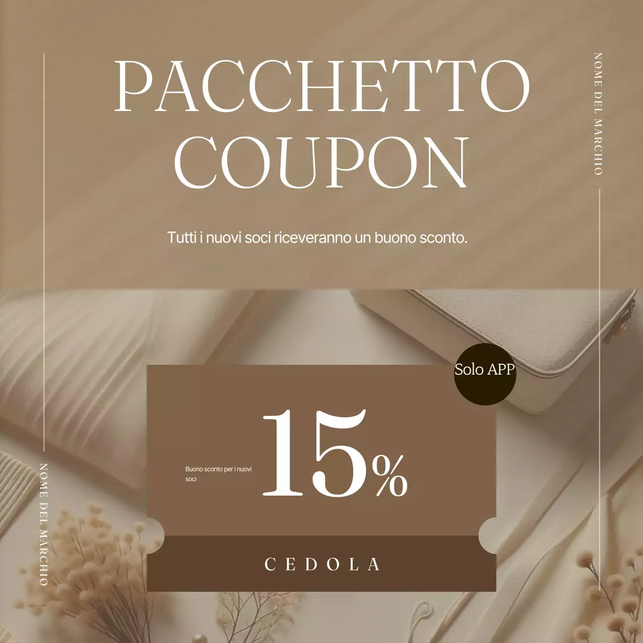 Promuovere un marchio autunnale moderno in marrone