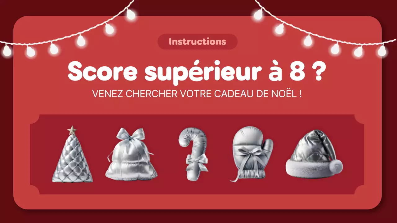 quiz de Noël à la mode rouge