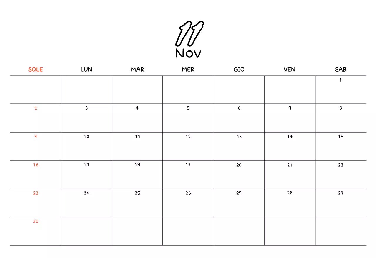 Calendario giallo di Capodanno