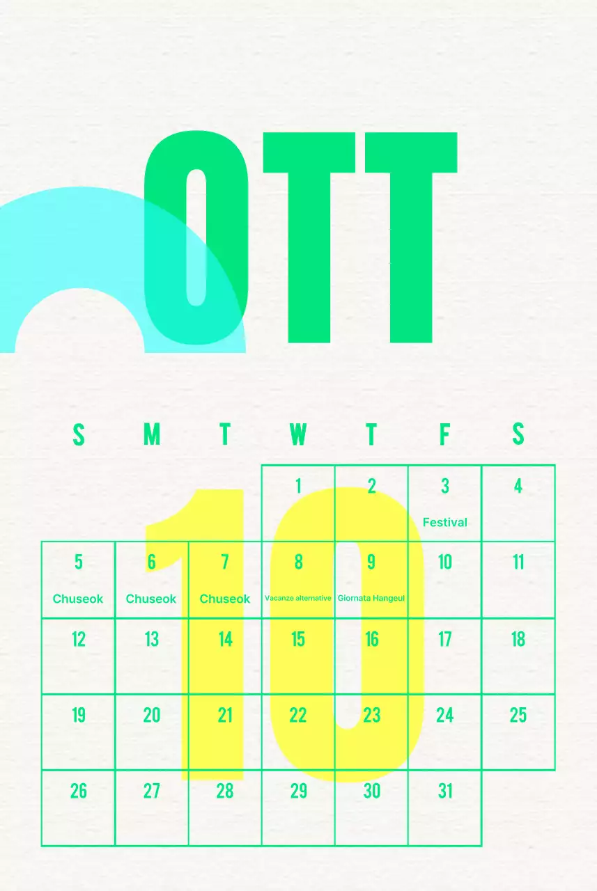 Calendario d'epoca Celebrate Blue