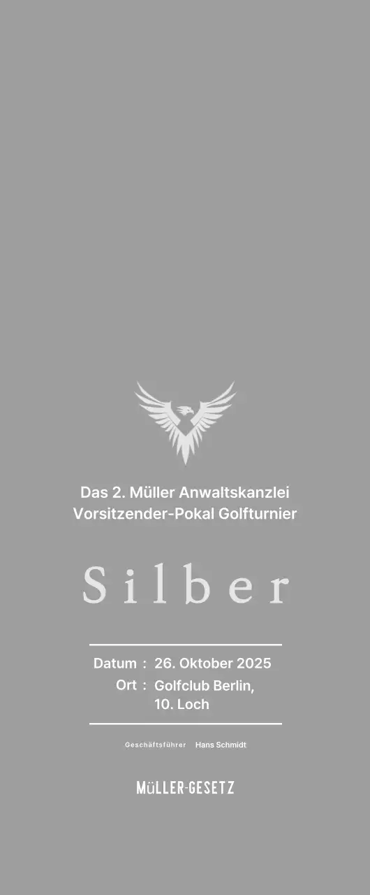 Hübsche Golfturnier-Plakette mit einem Adler