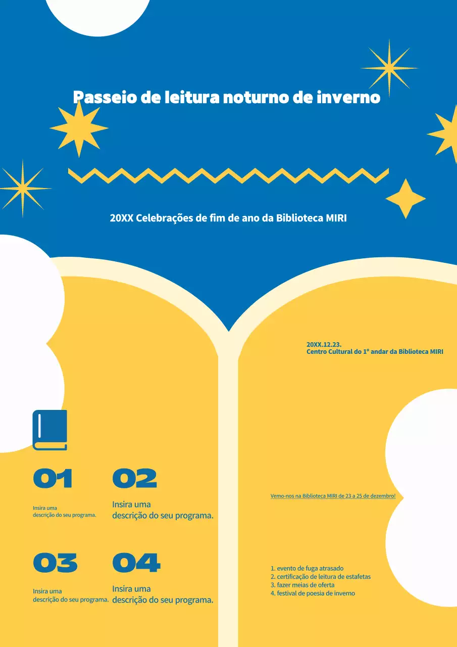 Evento de Leitura Simples Azul