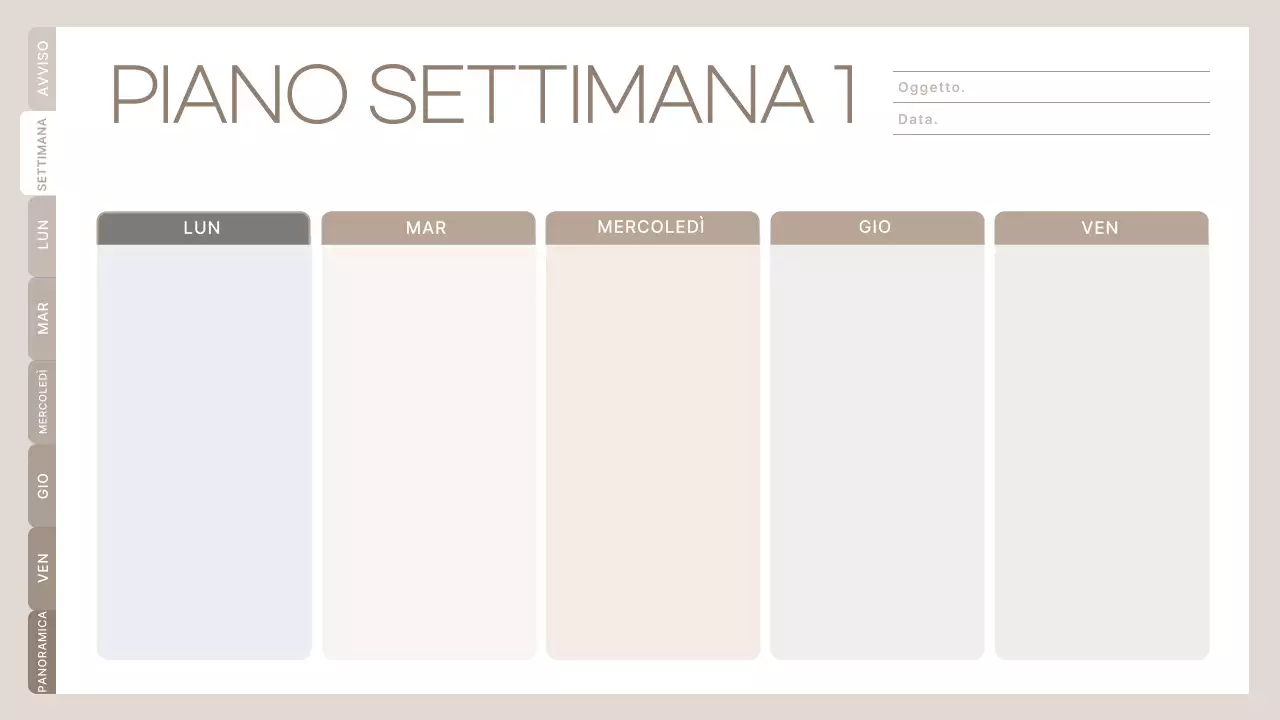 agenda di classe minimalista beige
