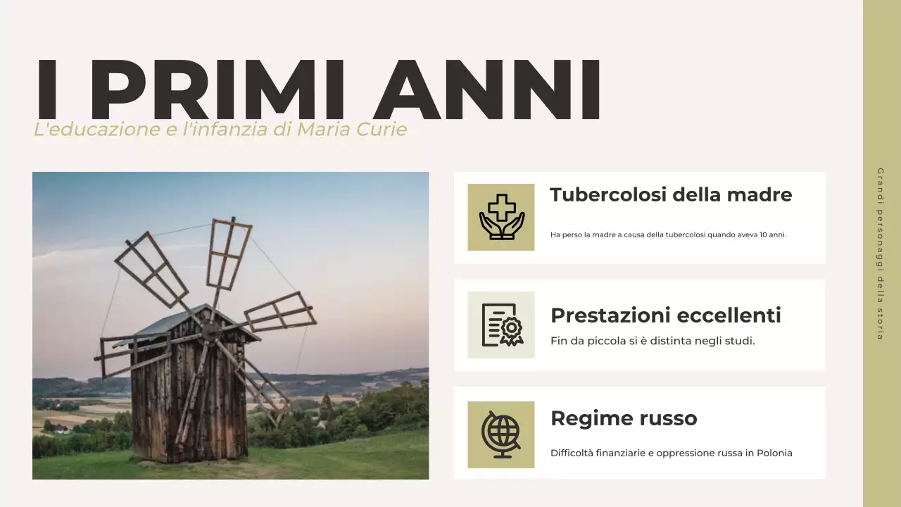 presentazione della storia classica grigia