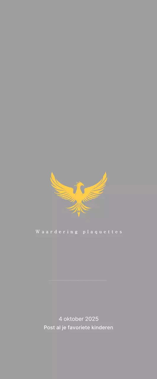 Klassieke golftoernooitrofee met kleurrijke feniksdecoratie