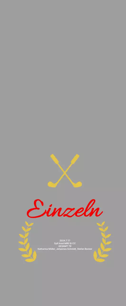 Einfache Golf-Plakette