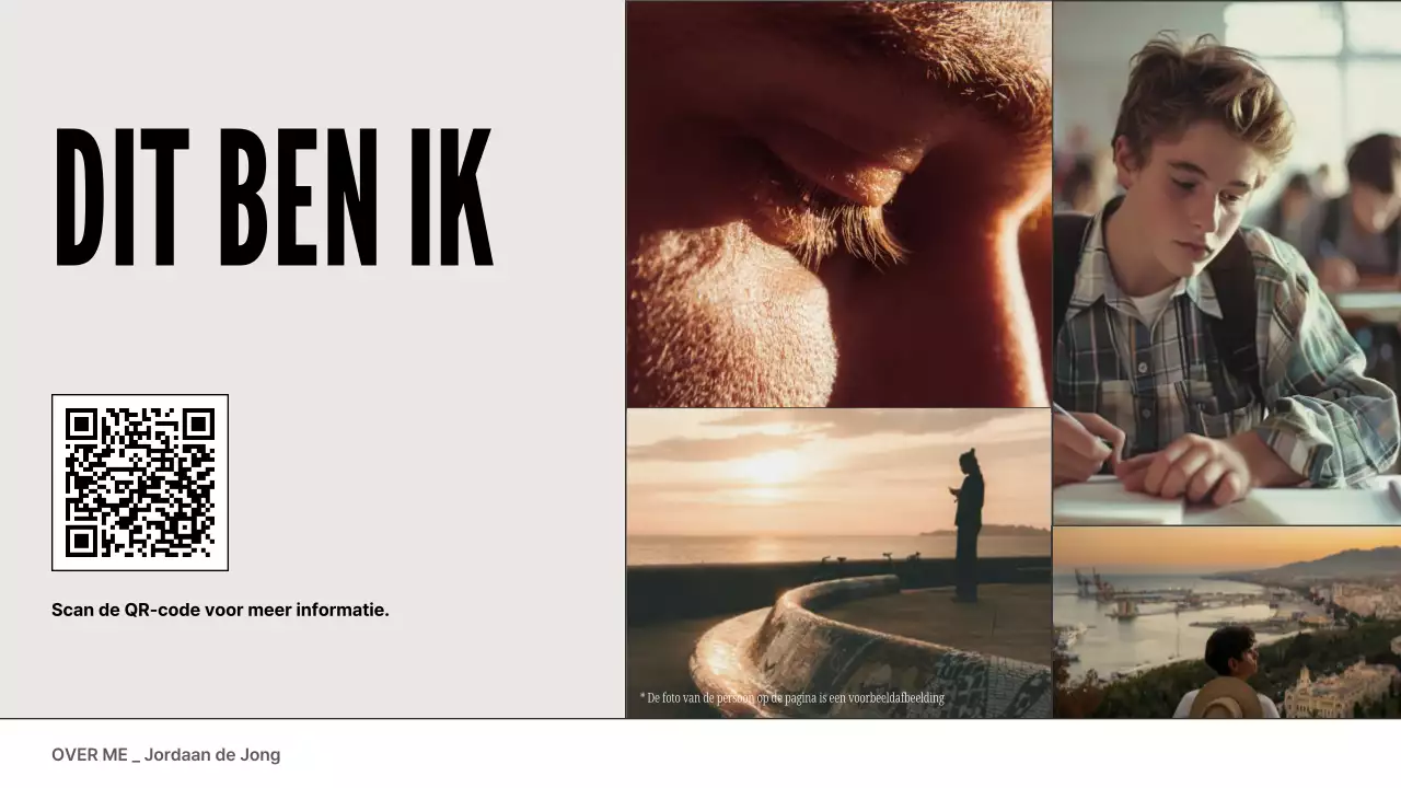 grijs blauw modern profiel portfolio