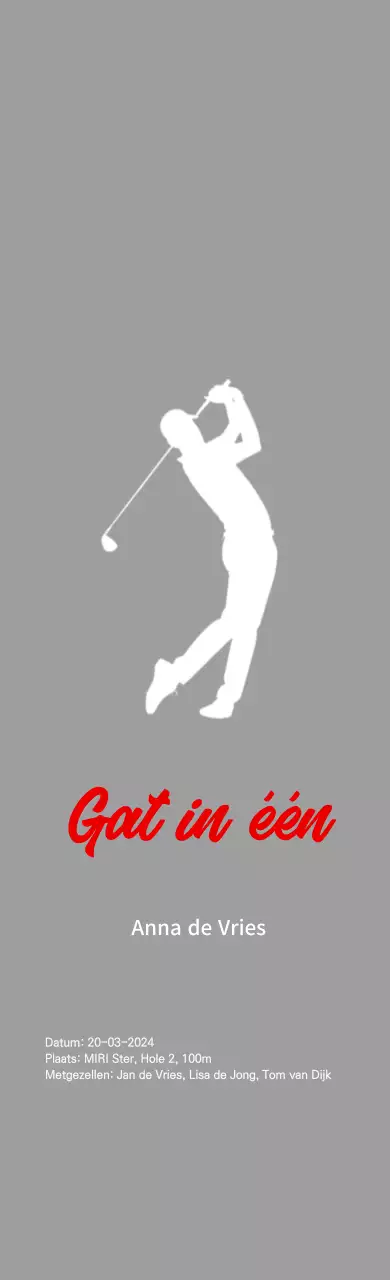 Eenvoudige Golf Hole-in-One