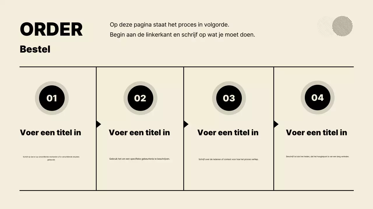 Beige minimalistische presentatie uitgelegd