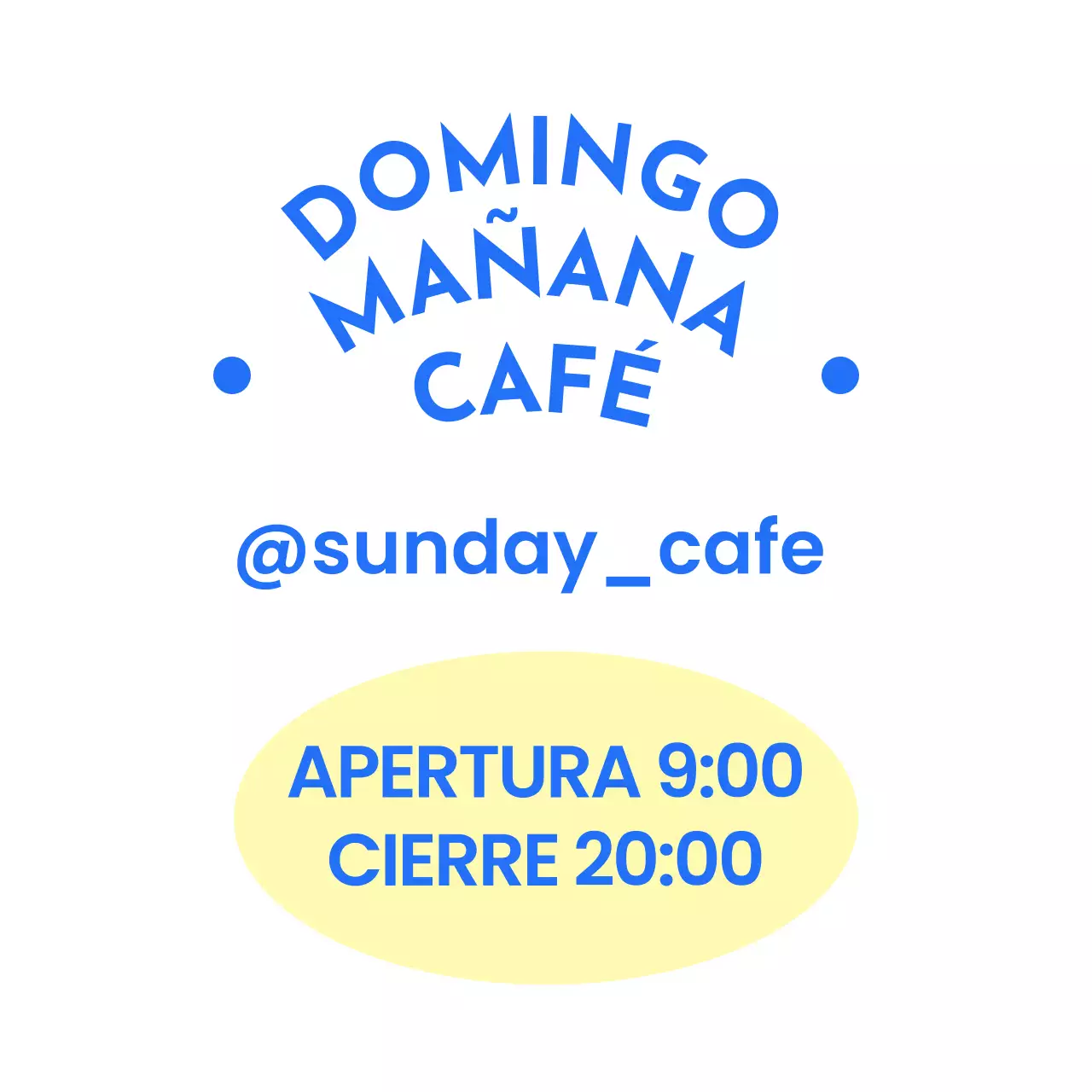 Logotipo de café simple azul