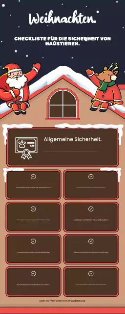 braune festliche Checkliste für Haustiere