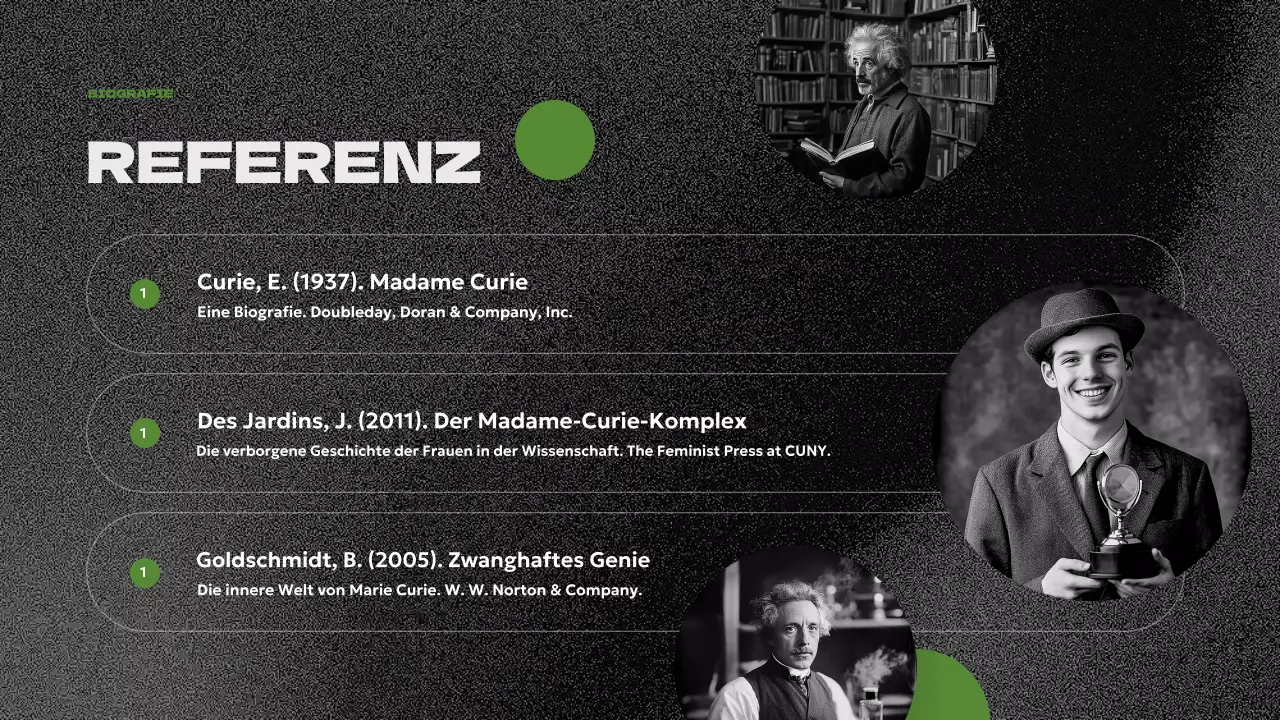 grüne moderne biographie präsentation