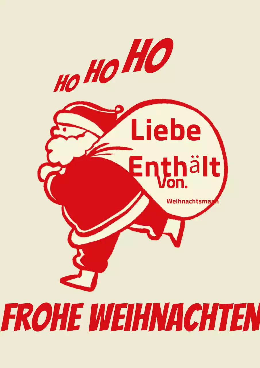 Rote Vintage-Weihnachtspostkarte