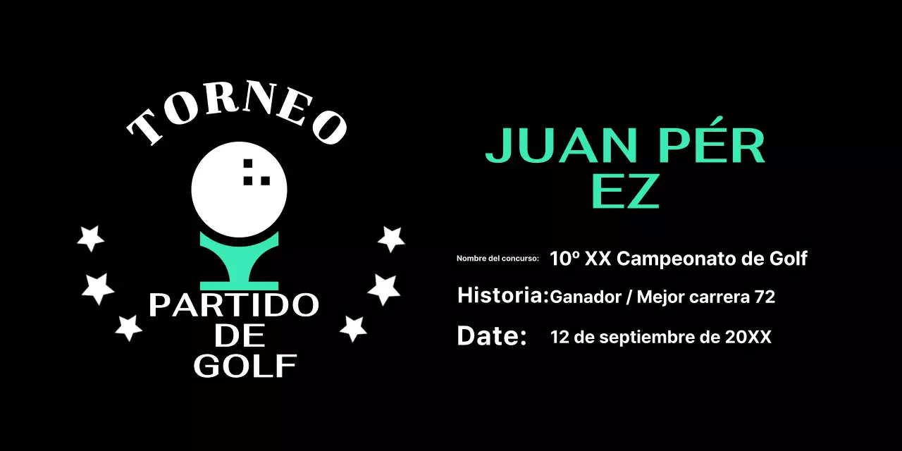 Placa Green Simple Golf