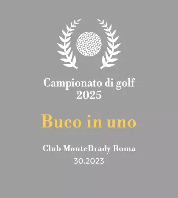 Un classico trofeo da torneo di golf con una corona d'alloro avvolta intorno a una pallina da golf.