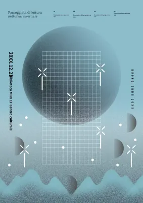 Evento di lettura minimalista di colore azzurro