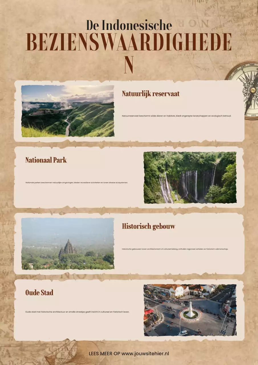 beige vintage reisgids