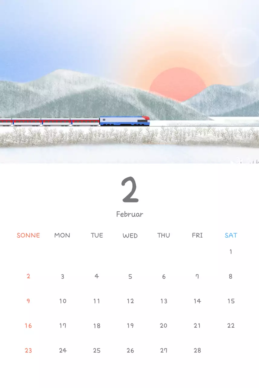 Niedliche Kalender mit knuffigen Illustrationen