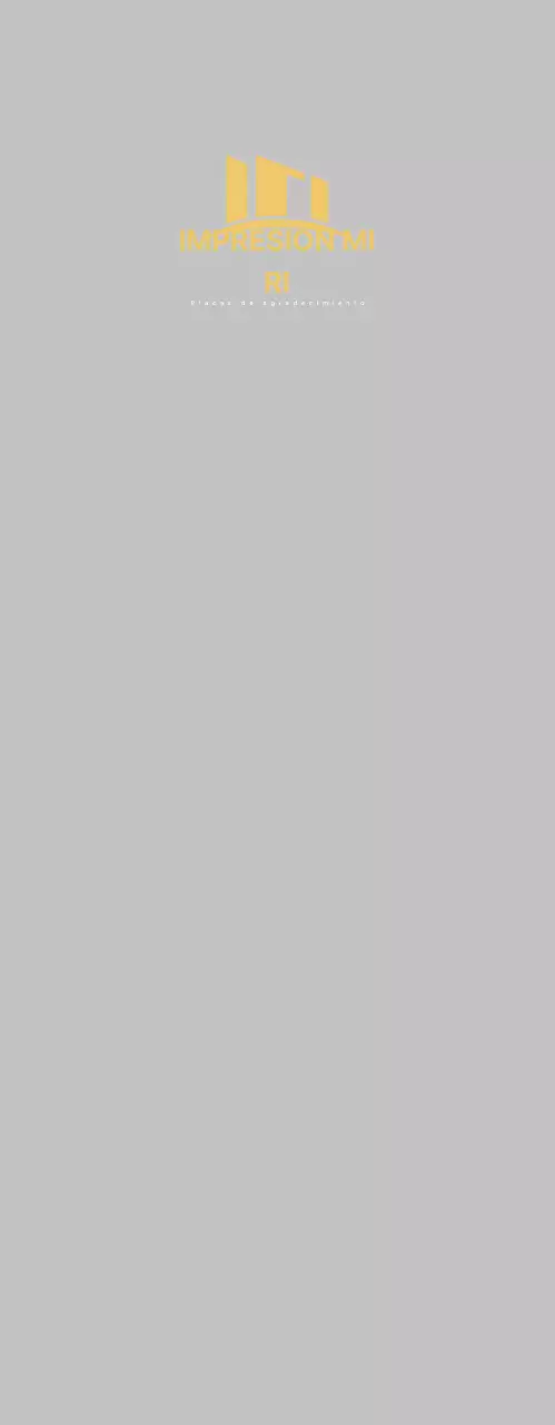 Placa de agradecimiento Gold Neat