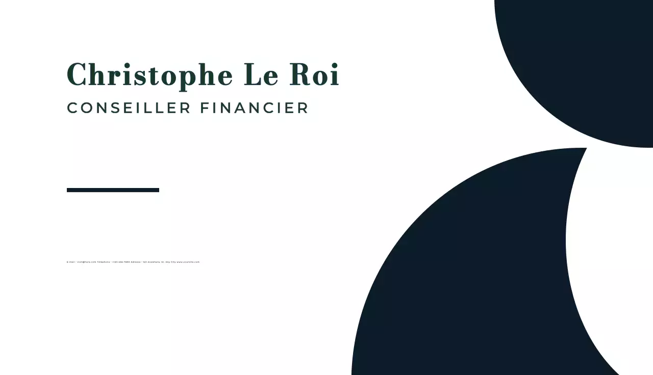 carte de visite minimaliste noire