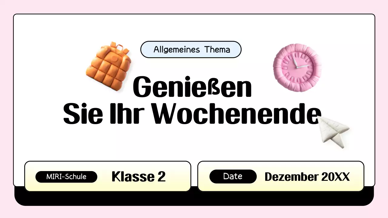 rosa trendy Klasse Agenda Planer