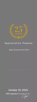 Classic Thank You Plaque