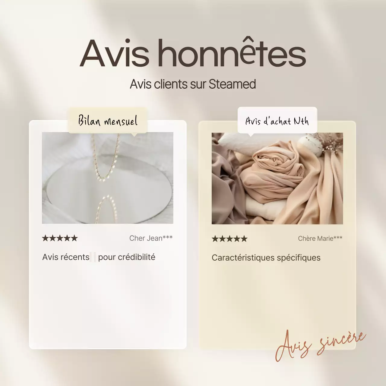 Modèle de revue de marque minimaliste en beige