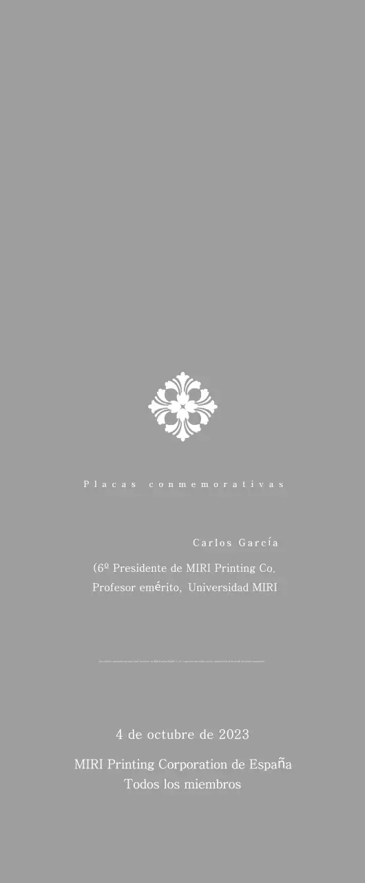 Placa clásica por encargo con motivo