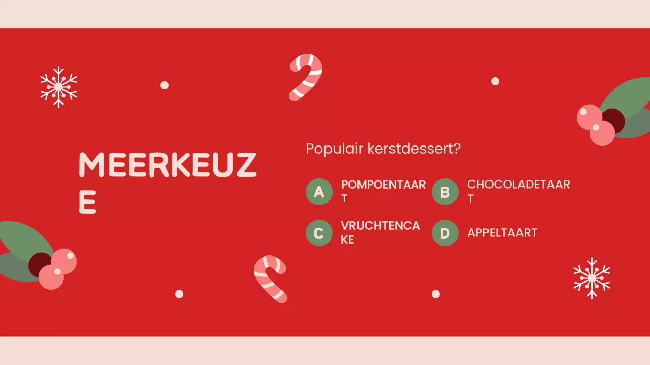 Rode Retro Kerstpresentatie